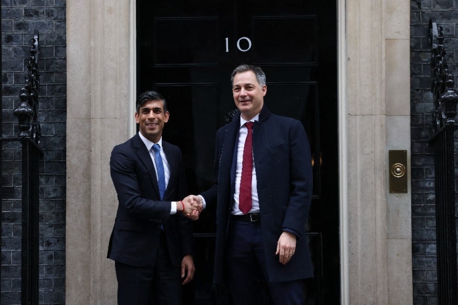 Alexander De Croo &amp; Rishi Sunak agree to forward-deploy UK law enforcement officials to Belgium to tackle illegal migration