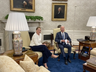 The Danish PM and U.S. President discussed support for Ukraine, climate change, and energy security