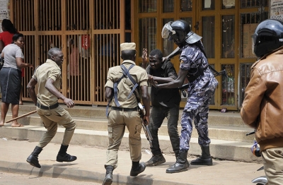 Uganda: Journalists detained in protests against police abuses.