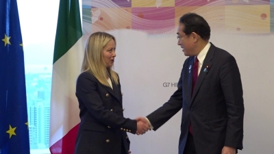 Prime Ministers of Italy and Japan meet for the G7 Summit
