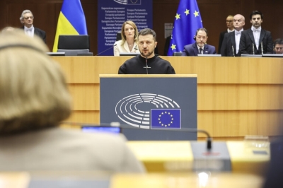 Brussels: Ukraine’s President Zelensky addresses European Parliament
