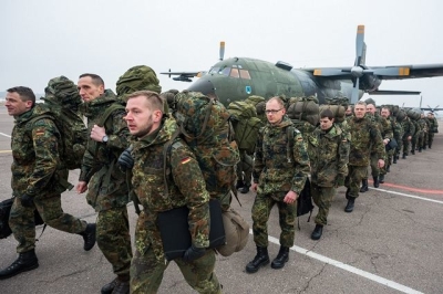 German reinforcements arrive in Lithuania as Ukraine crisis deepens