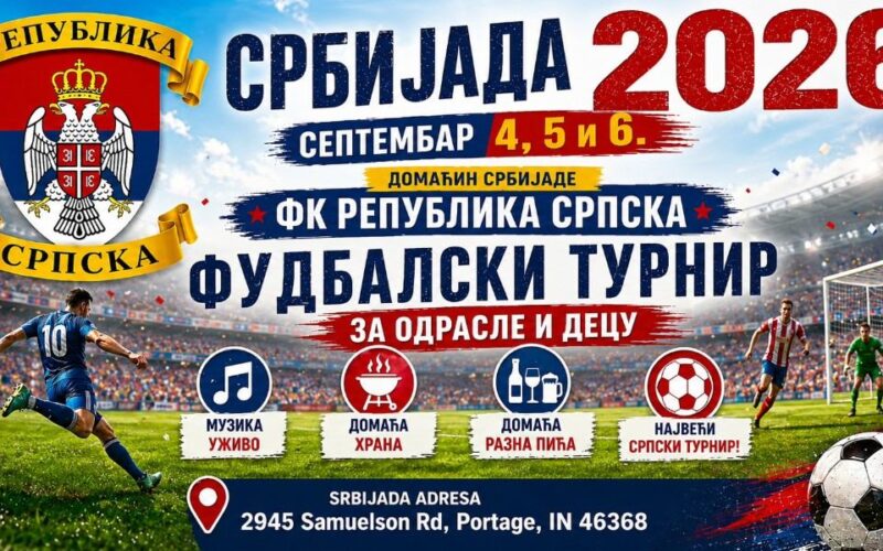 Srbijada 2026 stiže u Indianu: Tri dana fudbala, druženja i velikog okupljanja srpske dijaspore
