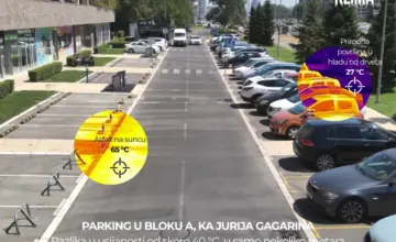 Ovo je snimak asfalta na parkingu u Beogradu tokom vrućina: Temperatura preko 60 stepeni, a na dečjem igralištu 77 – evo gde je jedino prijatno