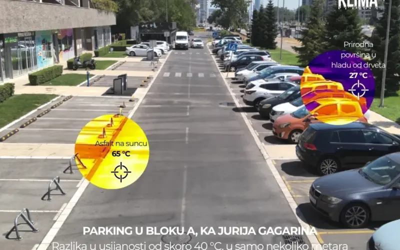 Ovo je snimak asfalta na parkingu u Beogradu tokom vrućina: Temperatura preko 60 stepeni, a na dečjem igralištu 77 – evo gde je jedino prijatno