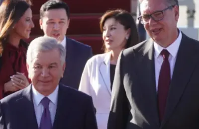 Predsednik Vučić dočekao predsednika Uzbekistana: Novo poglavlje saradnje