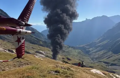 Vatra i gust dim iznad švajcarskih Alpa: Srušio se avion – Troje poginulo