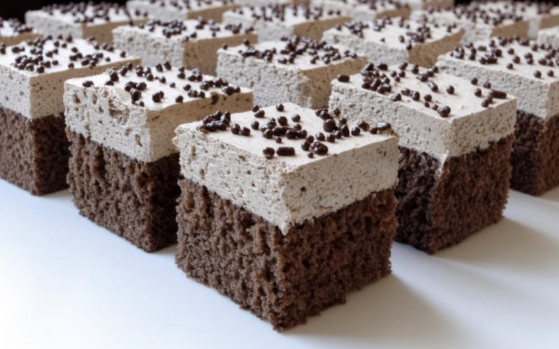 Čokoladne kocke: Sočan kolač s kremastim filom